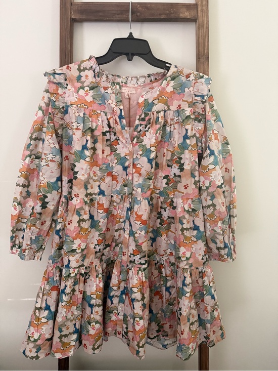 Pink Chicken Dresses & Skirts - Pink Chicken Pink Multi Floral Ruffle Tiered Dress